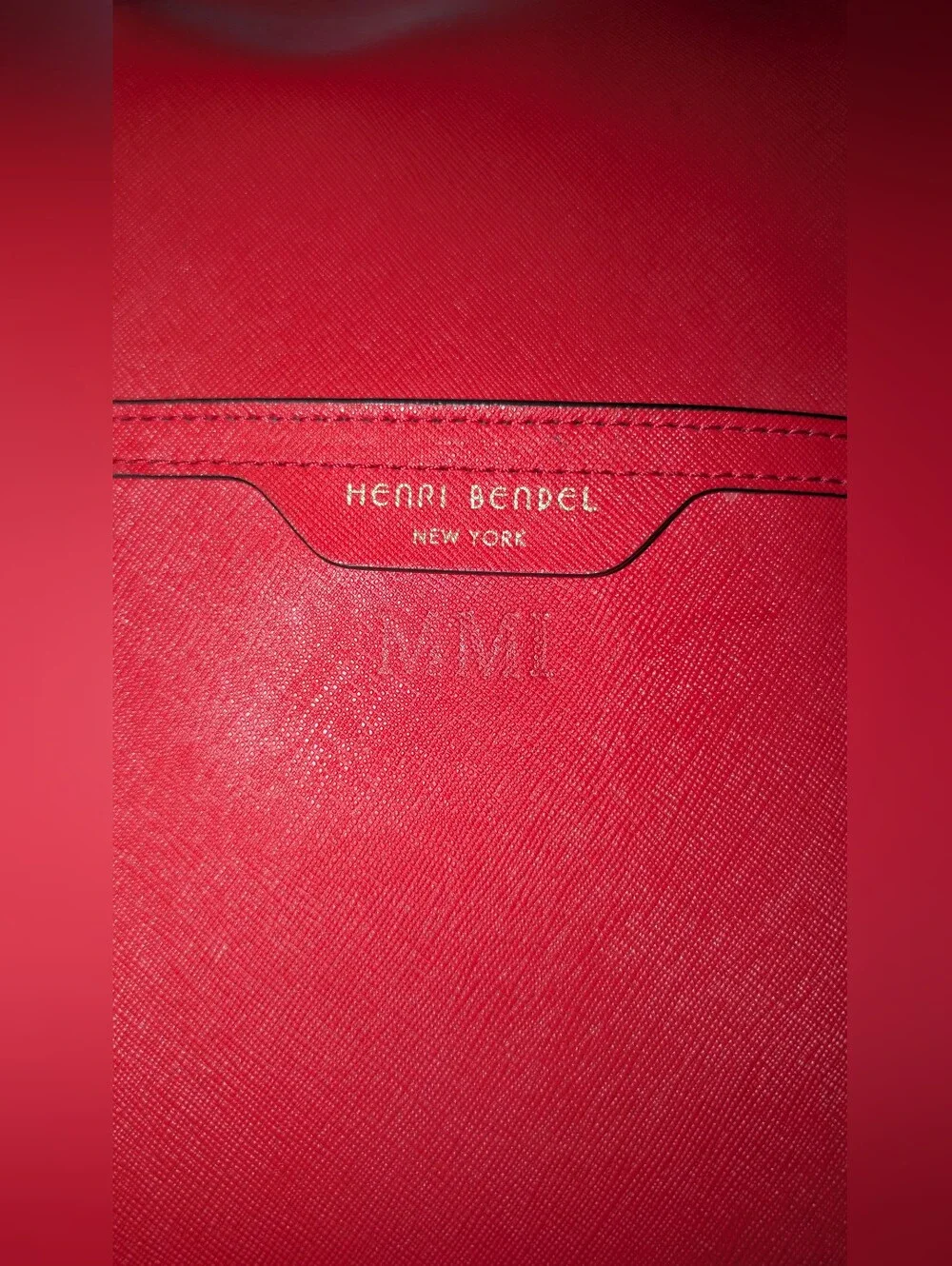 Henri Bendel West 57th Saffiano Leather Briefcase Laptop Bag Red VGC